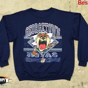 Vintage NCAA Georgetown Hoyas Looney Tunes Sweatshirt, Georgetown Hoyas Shirt